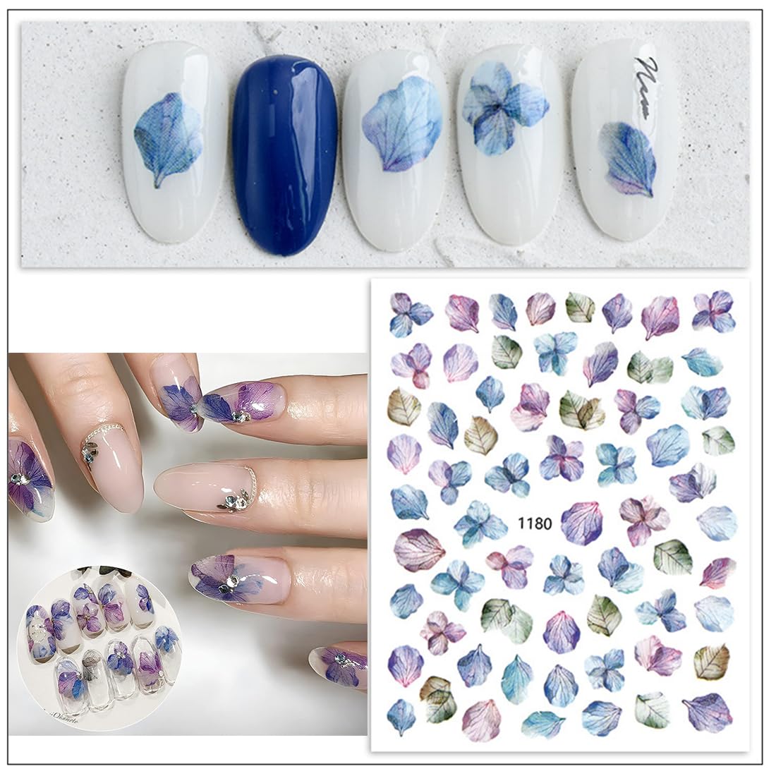 Amazon.co.jp: LucaSng ネイルシール 花 ネイルシール 手用 花 花びら